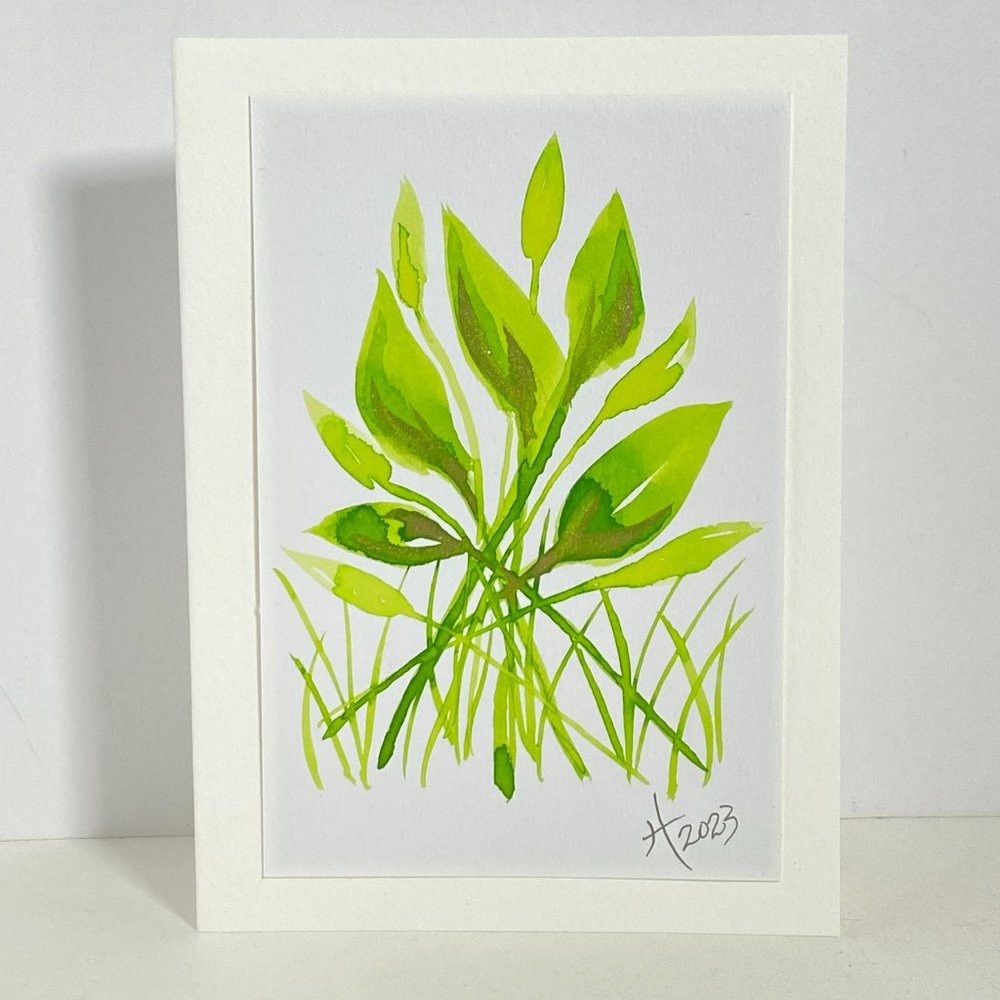 Watercolor Art Handmade Original Greeting Card and Envelope Suitable for Framing